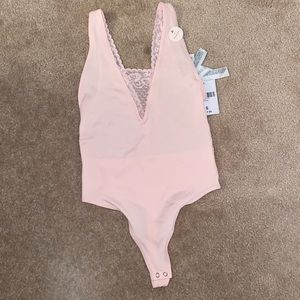 Pink Lace Forever 21 Bodysuit